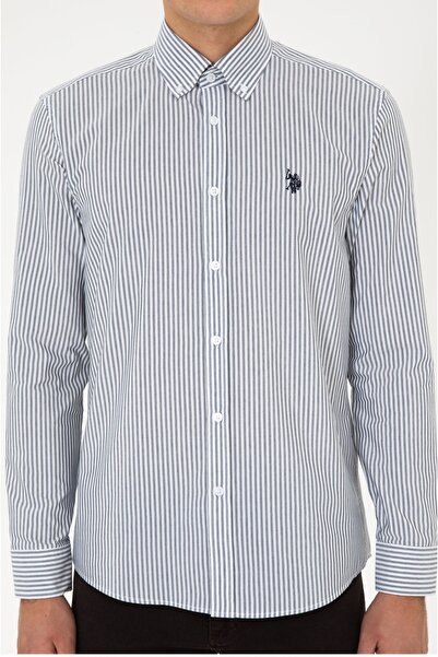 U.S. Polo Assn. U.S Polo Assn Button-Down Collar Slim Fit Striped Shirt