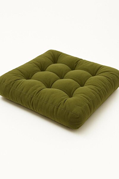 TEZKOTEKSTİL Velvet Upholstery Fabric Floor Pouf | Chair Cushion | Floor Cushion 60X60 cm