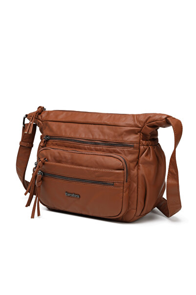 Hüvendo حقيبة كتف نسائية طويلة متعددة الجيوب من برشلونة، حقيبة كتف رياضية وكا...