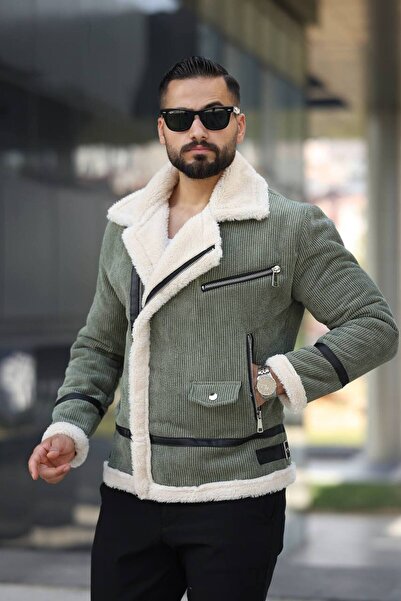 Kawimoda Trendy Velvet Biker Coat with Fur Inside - Matches Casual and Special Outfits