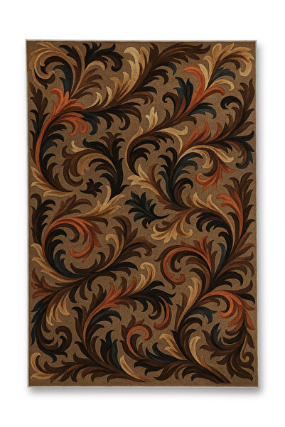 Rugs Modern Halı MOSSO Μπλε Μωβ Αποχρώσεις Έθνικ Λουλούδια με Σχέδιο Υφαντή Β...