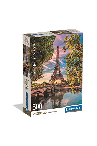 Cities Orașe Along the Seine Puzzle Compact Paris 500 de piese Clementoni