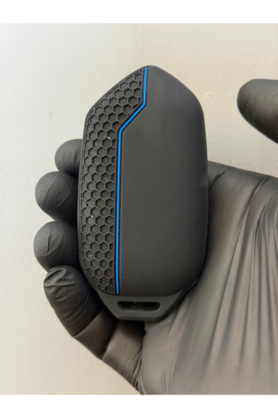 Mavi Keys Togg T10X T10F Husă de protecție pentru telecomandă cu model de tip fagure cu 3 butoane – negru albastru