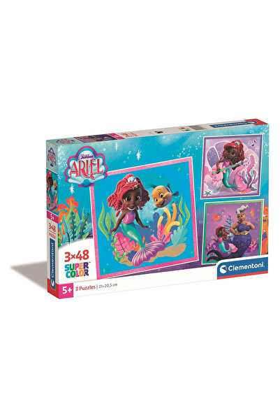 PRİNCESS Prințesele Disney Junior Ariel Puzzle Clementoni de 3x48 piese