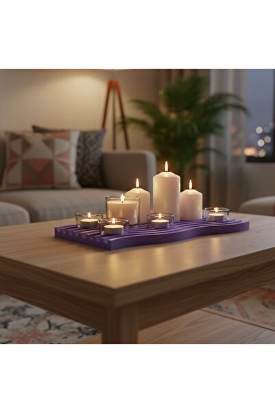 Fiyera Home Dekotarif Mor Altlık Tepsi