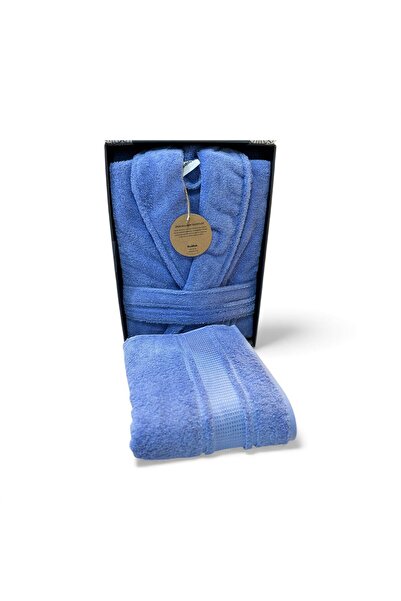 Özdilek Colourist Şalyaka Bathrobe Head Towel Sky Blue
