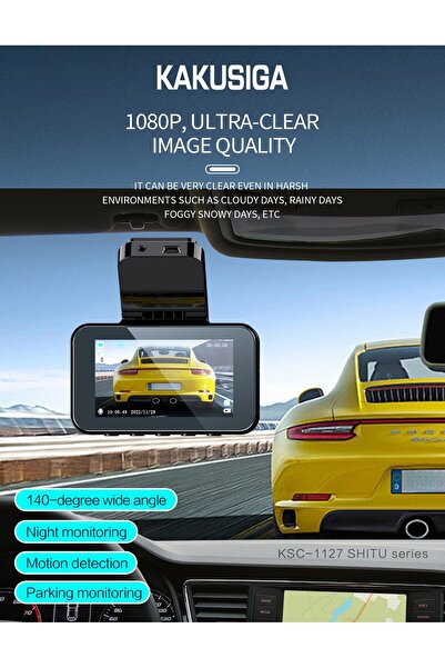 KAKUSİGA Car Camera KSC-1127 3 Inch Display 1080P