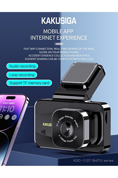 KAKUSİGA Car Camera KSC-1127 3 Inch Display 1080P