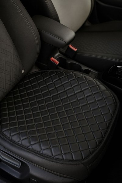 stilcarotoaksasuar Universal Quilted Leather Car Seat Protector Cushion or Cover with Pocket, Non-Slip