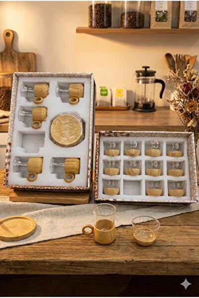 Generic Tea and coffee cup set, 24 pieces