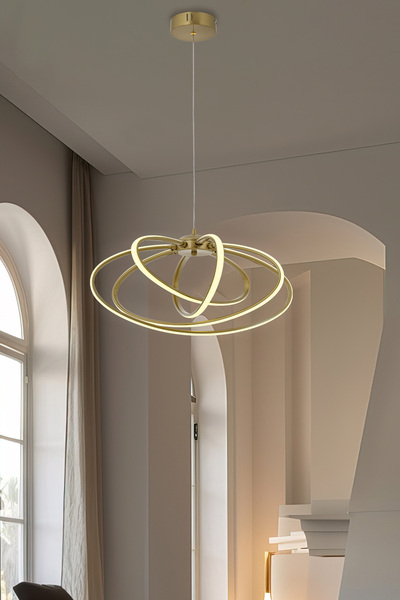 IŞILAY AYDINLATMA Seher Eskitme 4'lü Sarkıt ( 3renk Işık ) Modern Led Avize S...