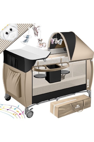 Kidiz Pat de camping KIDIZ®, landou, pat pentru bebeluși, set combinat 3 în 1...