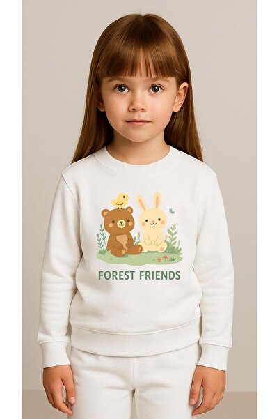 playwear Παιδικό Φούτερ FOREST με στάμπα για κορίτσια και αγόρια, με λαιμόκοψ...