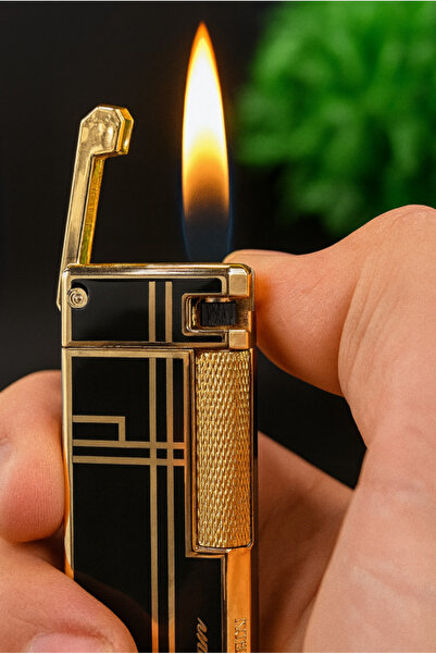 NikaŞ 2025 Yan Sürgülü Gaz Çakmak | Taşlama Tekerlekli Torch Alev High-End Ga...