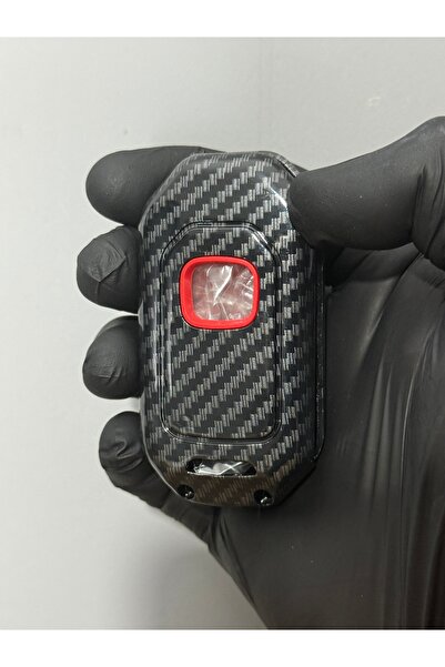 Mavi Keys Honda Civic, Accord, FC5, HR-V CR-V Husă de protecție pentru chei cu 3 butoane din fibră de carbon Cheie roșie