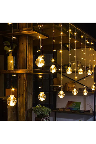 Generic Charming decorative lighting for events - LED string lights with transparent hanging balls (light curtain) for bedrooms and parties