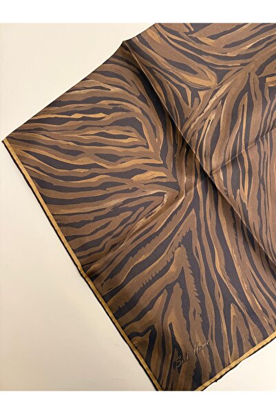 Silk Home Μεταξωτό μαντήλι με σχέδιο ζέβρας