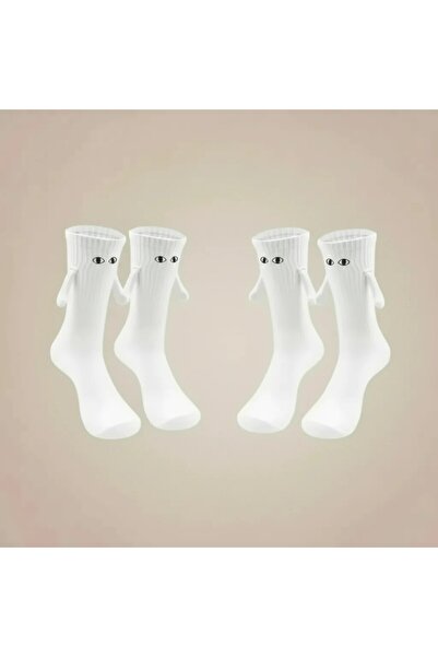 Zumiya زوجان من الجوارب البيضاء المتشابكة (زوجان)