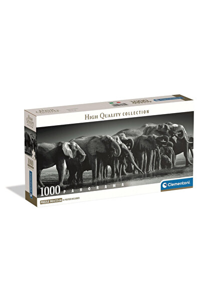 Animals Animale Herd of Giants Puzzle compact panoramic cu elefant de 1000 de...