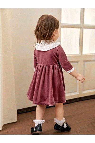 OEM Powder pink velvet dress, 18-24 months, 92 cm