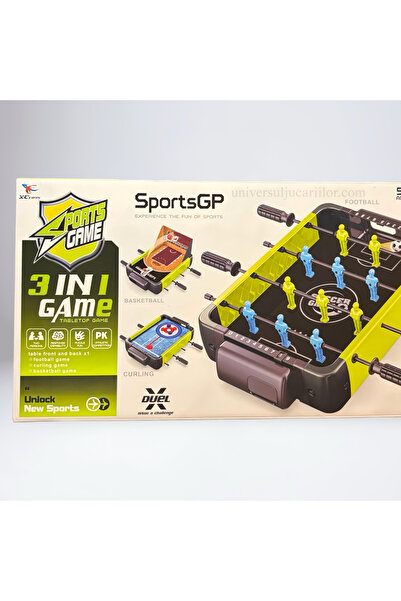 Universul Jucăriilor 3-in-1 Sports Game Set – Football, Basketball and Table Curling