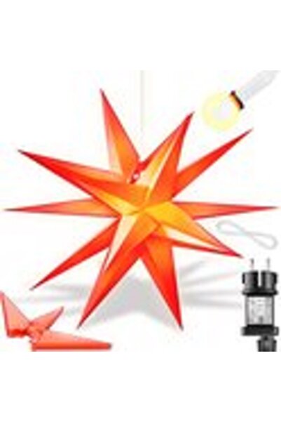 KESSER Stea de Crăciun LED 3D, Iluminare LED cu Temporizator 100cm rosu