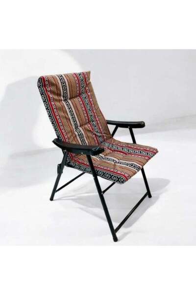 smart home كرسي تخييم تراثي مبطن قابل للطي - كرسي خارجي محمول مع مساند للذراع...