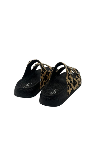 Pienn Anatomical Flexible Comfortable Silvery Printed Two Buckle Women's Slippers