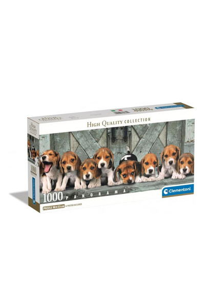 Animals Beagles Dog Clementoni Πανοραμικό παζλ 1000 τεμαχίων