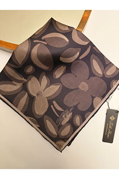 Silk Home Μεταξωτό μαντήλι με σχέδιο ροζιάριο