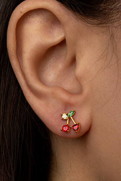 ömay takı Kiraz Zirkon 316l Çelik Labret Piercing