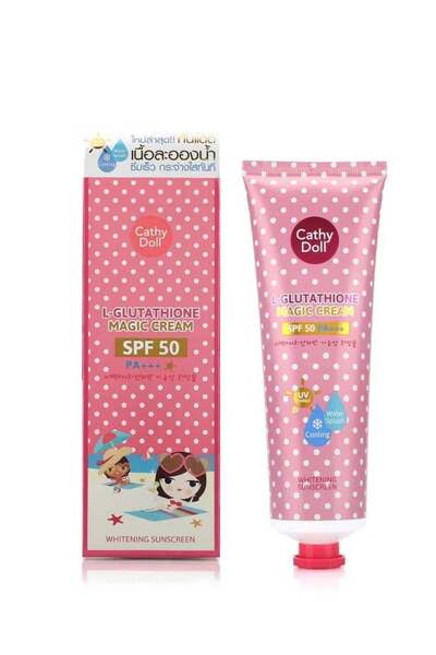 Cathy Doll كريم إل-جلوتاثيون ماجيك واقي من الشمس بعامل حماية من الشمس 50، 60 مل