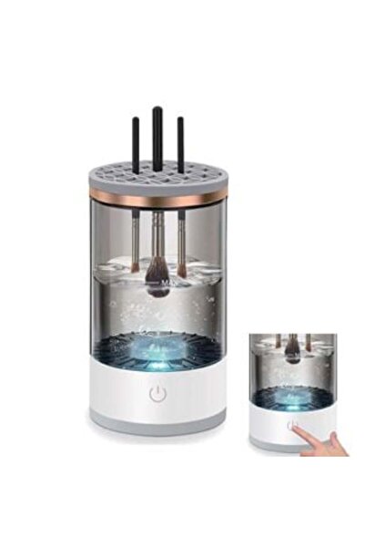 BAMI NETWORK 8W Black Transparent Electric Device with USB for Cleaning Makeup Brushes Ø9.5x16cm