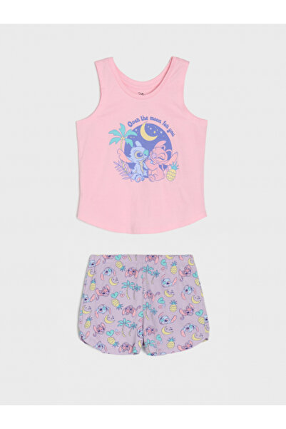 Stitch Pijama de vara din doua piese din bumbac