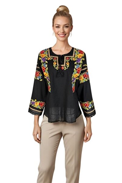 rody's forever Women's blouse DF black/yellow , size 3XL