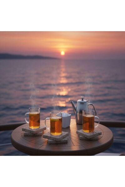 Saint Belisama Concept New Generation Glass Mug Tea Cup 3 Pieces Borosilicate Heat Resistant Thermosil Glass Mug Cup