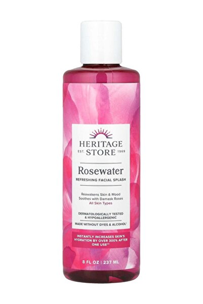 HERITAGE رذاذ منعش للوجه بماء الورد من متجر Store، 8 أونصة سائلة (237 مل)