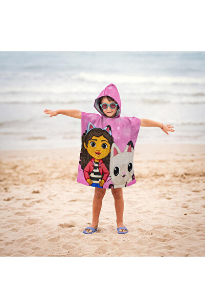 Gabby's Dollhouse Prosop poncho microfibra, Friends, 50x115 cm