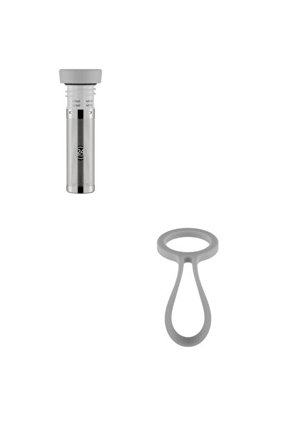 SMEG Bottle Tie Tutucu & Infuser Lid Demleme Termos Aksesuar Seti Gri 2'li