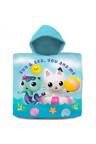 Gabby's Dollhouse Prosop poncho din bumbac, Sun&Sea, 60 x 120 cm