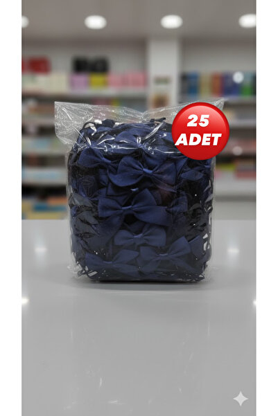 SERENA BD Lacivert kurdele fiyonk 25 adet yılbaşı doğum günü çok amaçlı hediy...