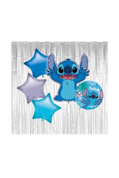 Lilo & Stitch set de petrecere - 5 baloane și o perdea cu franjuri
