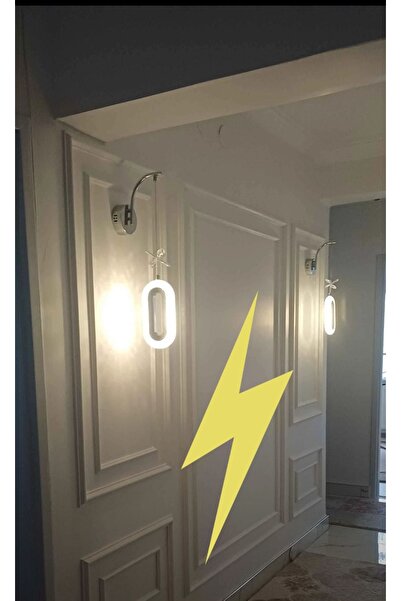 Akgül Krom Oval Kelebek Figürlü Elektrikli 3 Renk Aplik