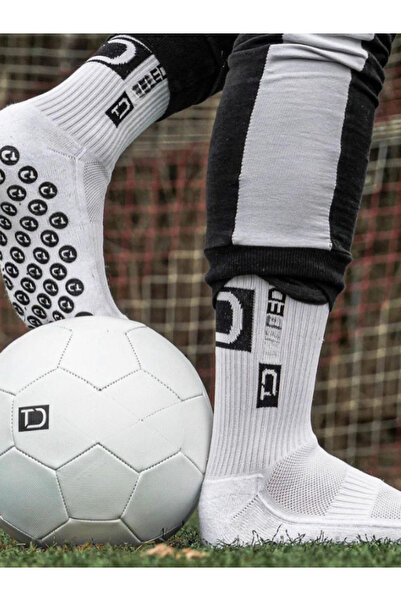 Shuttle Park 2-Piece Special Series White Anti-Slip Silicone Towel Sole Design Comfortable Stitch-Free Match Football Athlete Socks