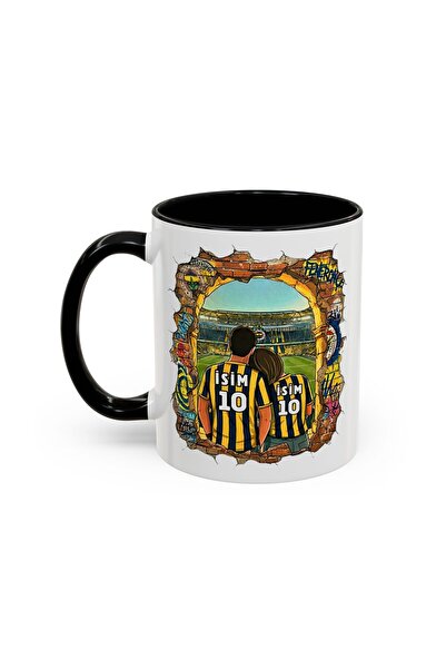 MRN Tasarım Football Ball Yellow Navy Blue Trophy Cup Special for Lovers Trophy Cup Football Ball Trophy Cup Special