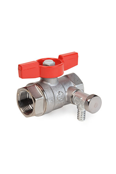 GIACOMINI Robinet cu bilă R251SX005, cu scurgere, filet interior de 1", alamă...