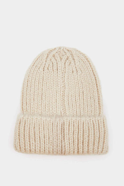 DeFacto C7169A8Bg122 Beige Girl's Woven Label Beret