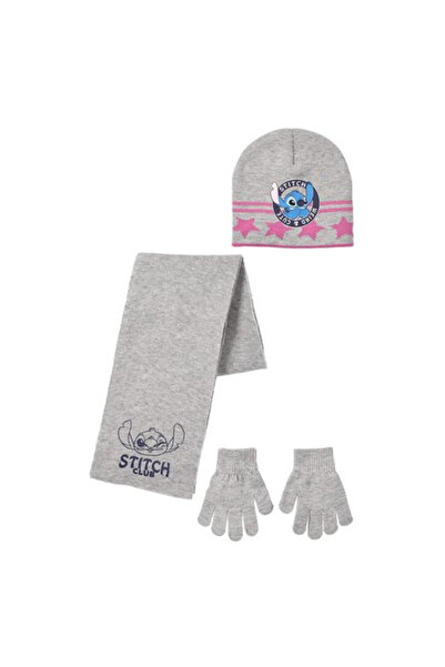 Lilo & Stitch 3-piece set for children, hat, scarf and gloves