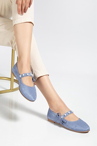 LIBANON REYYAN İnci Detay Kadın Babet Ayakkabı Şık ve Rahat b01