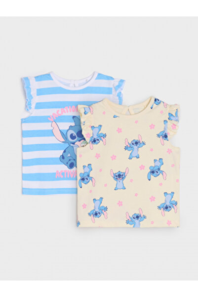 Lilo & Stitch Σετ 2 Βαμβάκι μπλουζών με βολάν,